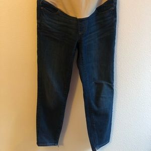 Loft cropped maternity jeans.